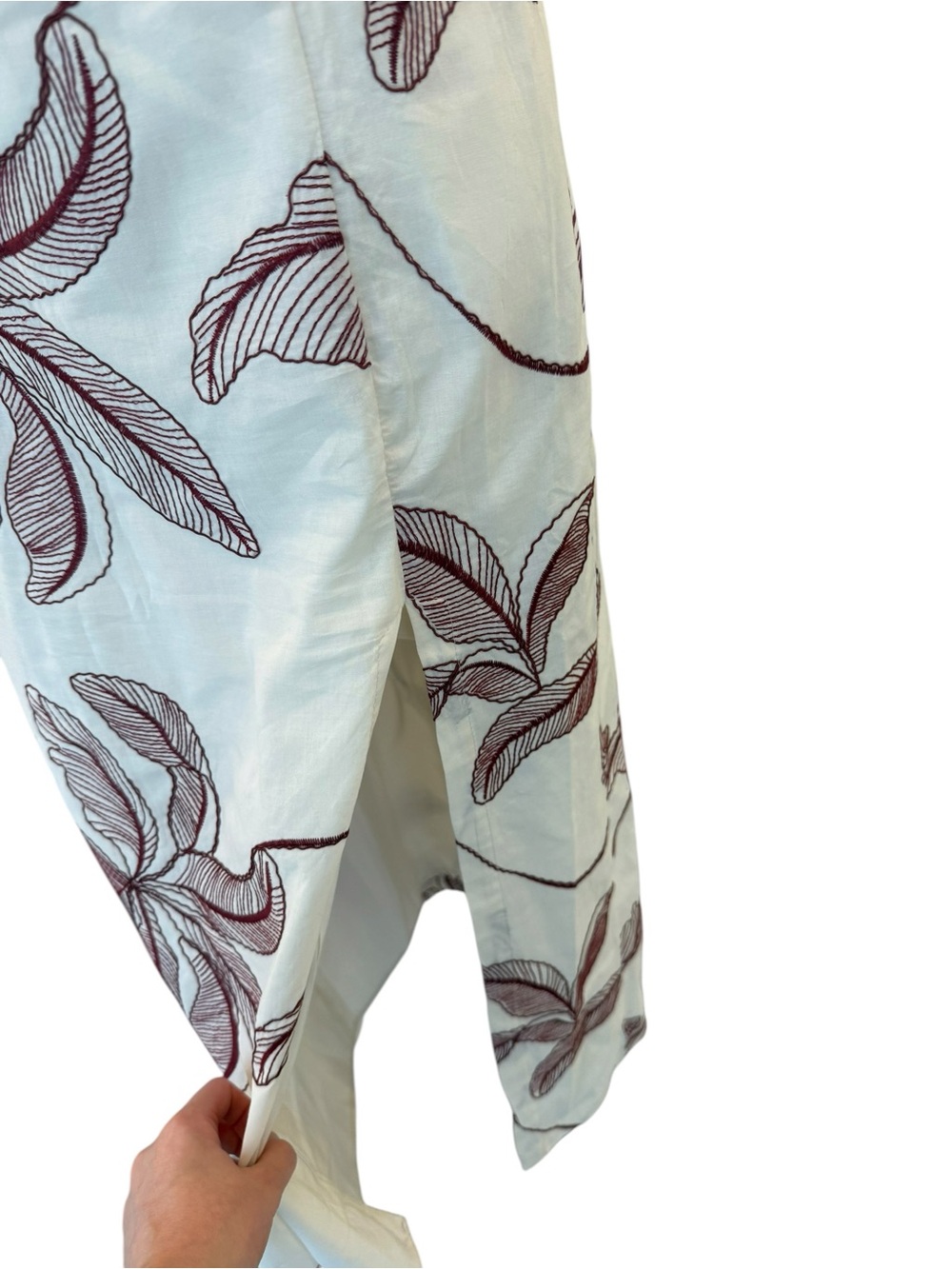 Zara Cut Out Embroidered Midi Dress - Picture 3 of 9